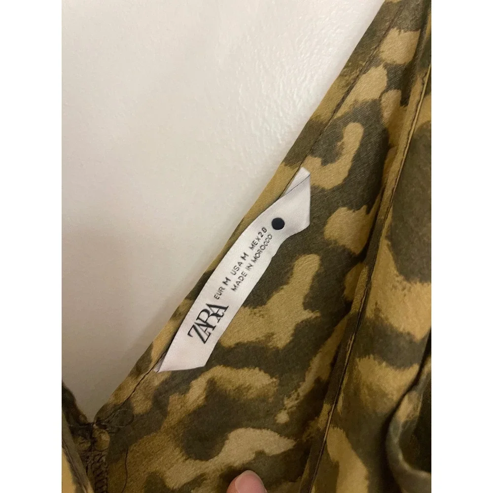 Mobwife Chic Cotton V Neck Sundress Wedding Guest Cocktail Animal Print - Picture 4 of 9